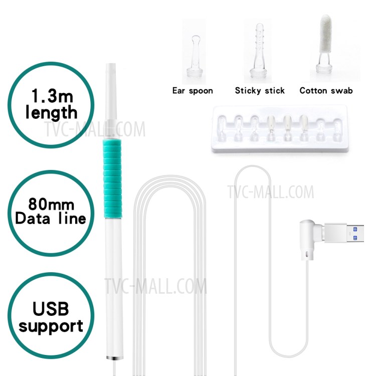 INSKAM 209 1080P 4.3 Pouces Endoscope Caméra Étanche Oreille Vidéo 3.9mm D'affichage HD-3