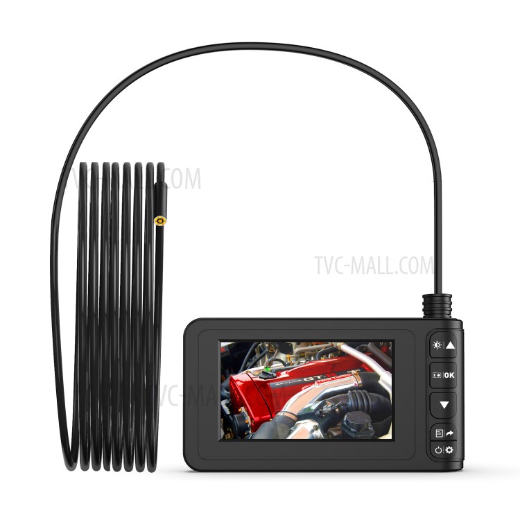 INSKAM129 8mm Inspection Camera Industrial Endoscope 4.3-inch Display Screen with 10M Semi-Rigid Cable-1