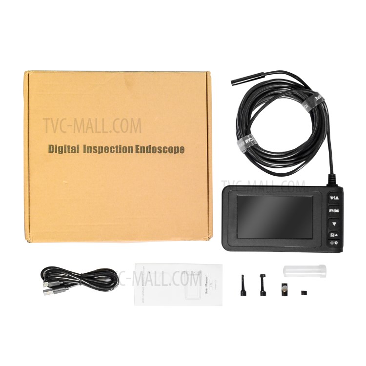 INSKAM129 8mm Inspection Camera Industrial Endoscope 4.3-inch Display Screen with 10M Semi-Rigid Cable-8