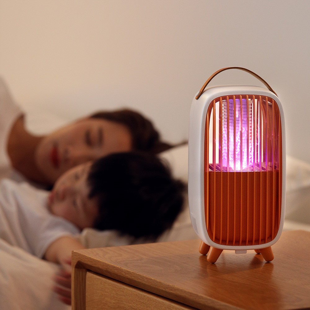 WT-M2 UV Light Mosquito Trap Lamp Retro Bedside Bedroom Photocatalyst Electric Shock Mosquito Killer - Yellow-4