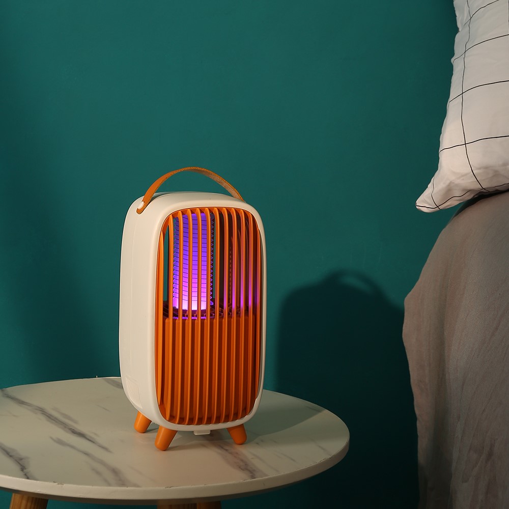 WT-M2 UV Light Mosquito Trap Lamp Retro Bedside Bedroom Photocatalyst Electric Shock Mosquito Killer - Yellow-8
