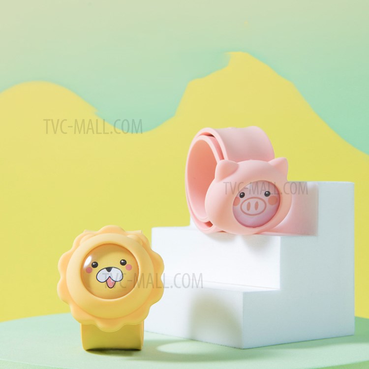 YOUPIN JORDAN&JUDY PT153-PT157 Silicone Mosquito Repellent Watch Cartoon Insect Bug Killer Bracelet Wrist Band - Red-3