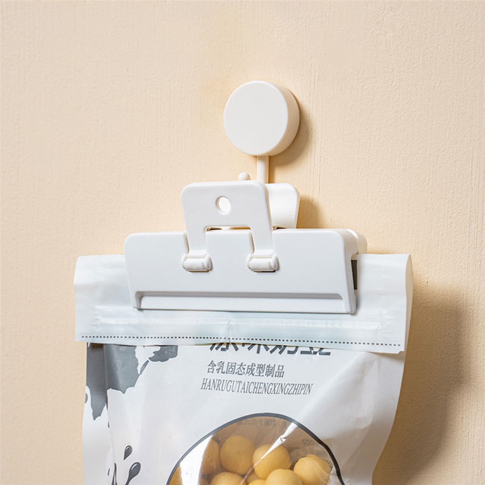 YM-6034 200Pcs Large Size Snack Bag Clip Food Packaging Bag ABS Sealing Clamp with Hanging Hole-2