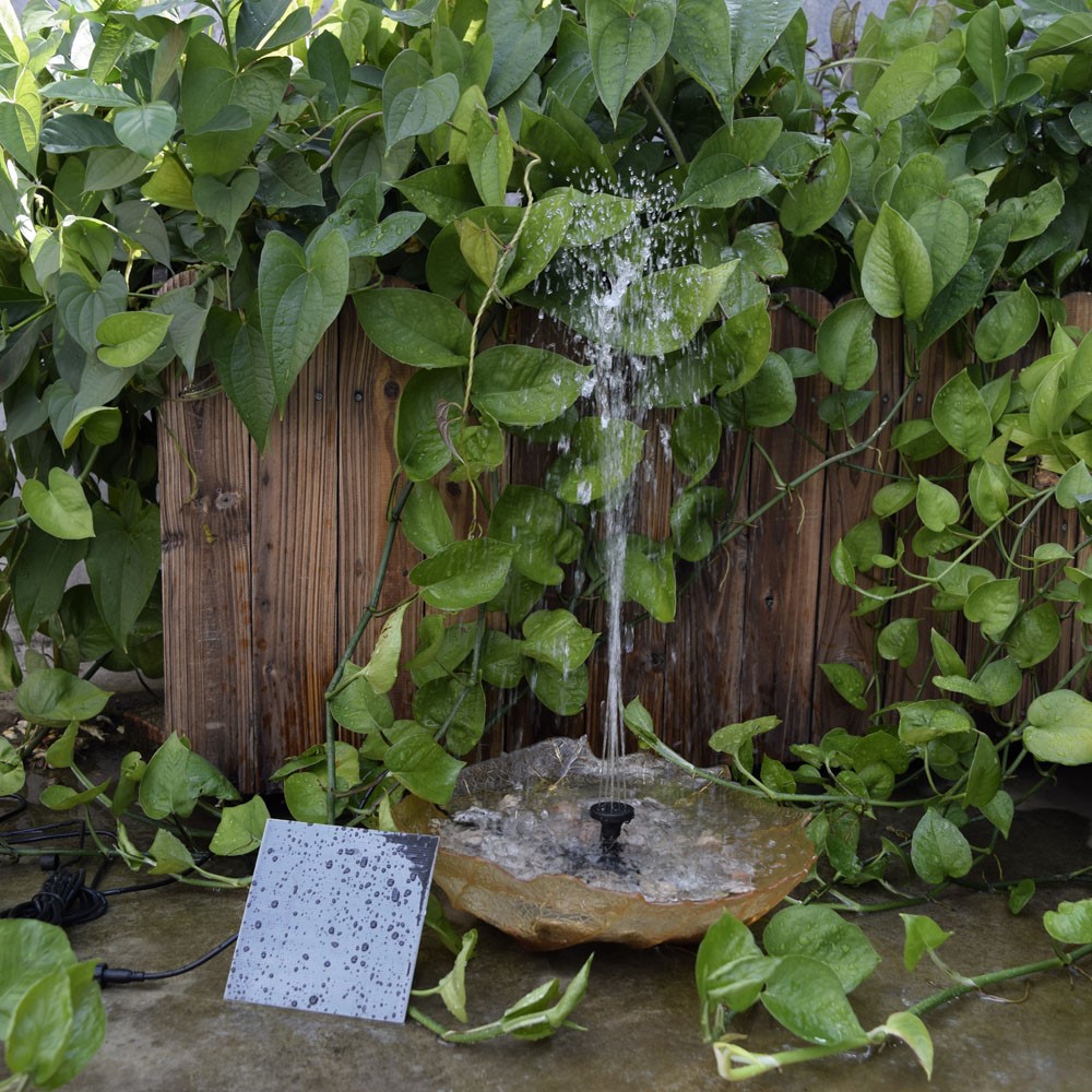 1.2W Square Solar Fountain Water Pump Kit for Bird Bath Outdoor Pond Garden Yard Fish Tank Water Feature Solar Powered Fountain Pump with 6 Spray Nozzles-8