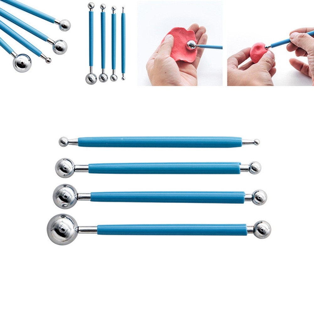 20122518 18PCS Pottery Tools Set Stone Plastic Clay Carving Knives Toys DIY Tools Dotting Pen-5