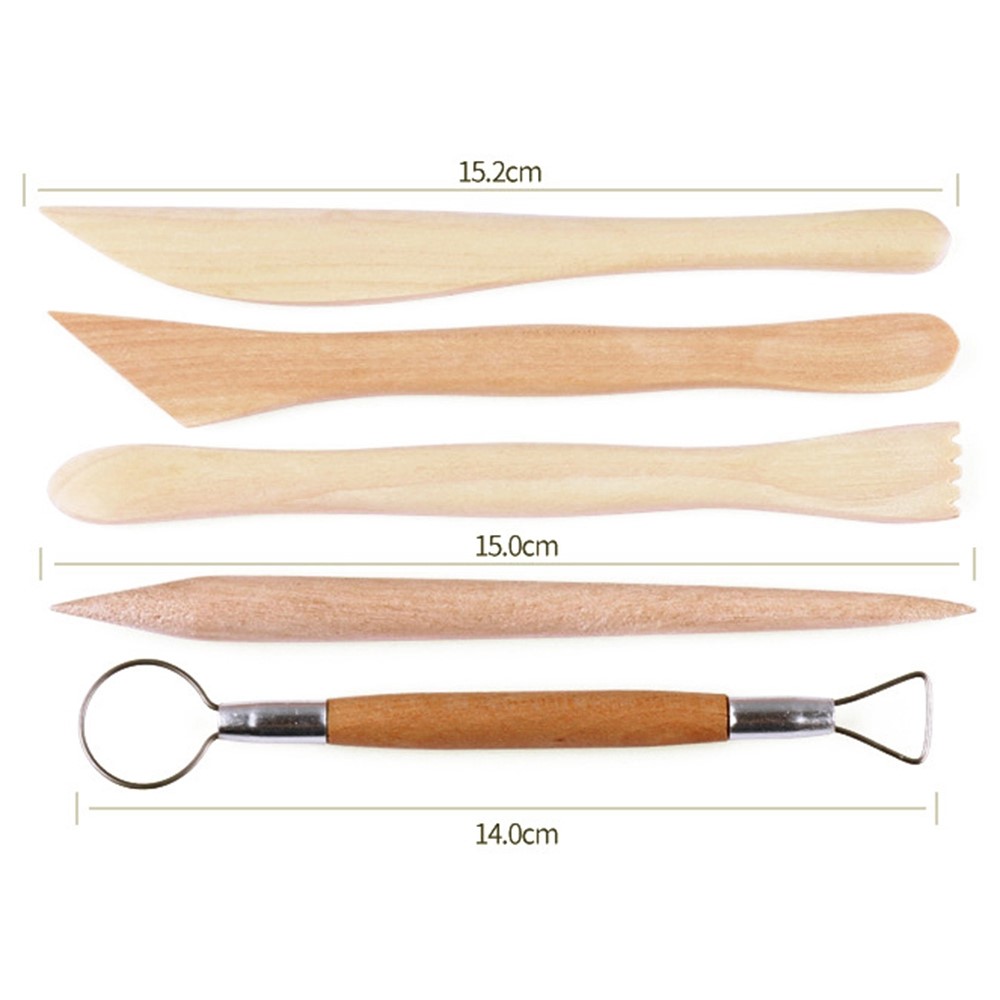 21031324 24PCS Pottery Tools Set Stone Plastic Clay Carving Knives Toys DIY Tools Dotting Pen-13