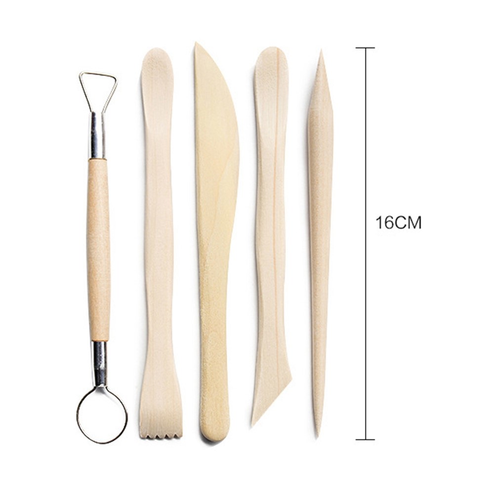 21120628 28PCS DIY Pottery Tools Kit Pottery Carving Knife Set Plastic Clay Pill Stick Silicone Oil Painting Brush-12