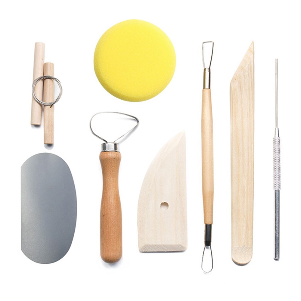 21052261 61PCS Pottery Tools Set DIY Plastic Clay Carving Knives Toys Dotting Pen with Storage Bag-2
