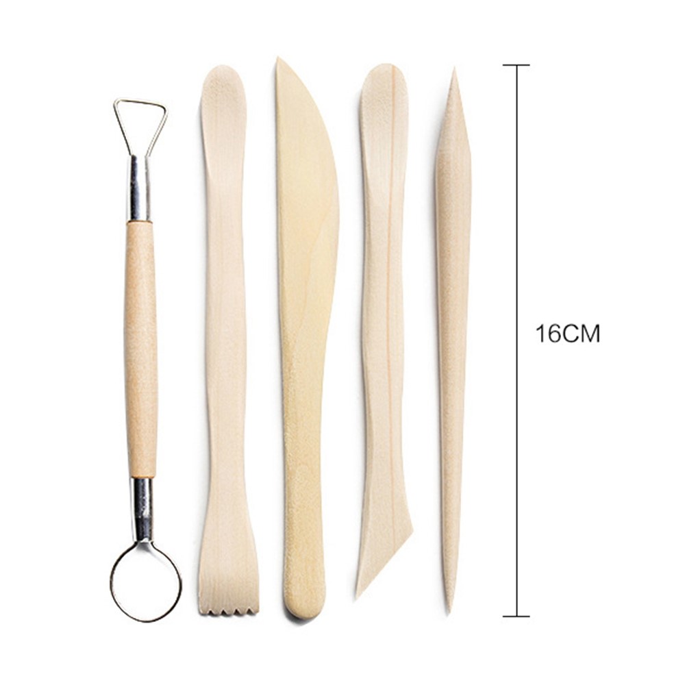 21052261 61PCS Pottery Tools Set DIY Plastic Clay Carving Knives Toys Dotting Pen with Storage Bag-7