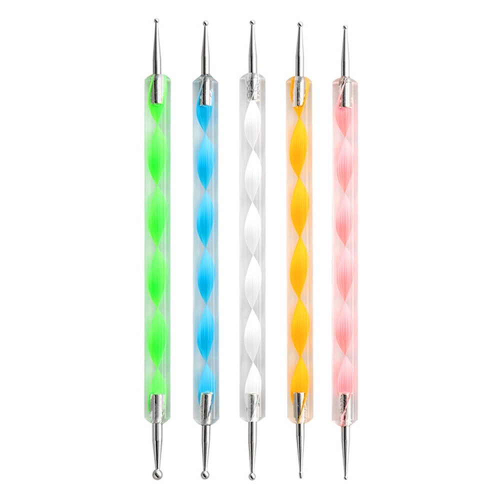 2103105 5Pcs Double Ended Dotting Pen Nail Art Tip Dot Manicure Tool Set-1