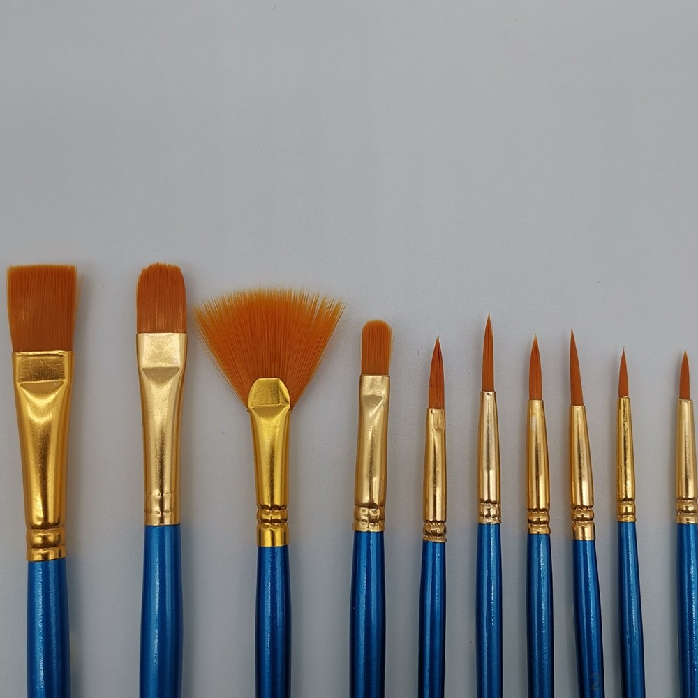 21010022 10Pcs Artists Painting Supplies Set Oil Watercolor Paint Brushes with 2x Paint Trays Palettes for Acrylic Painting-6