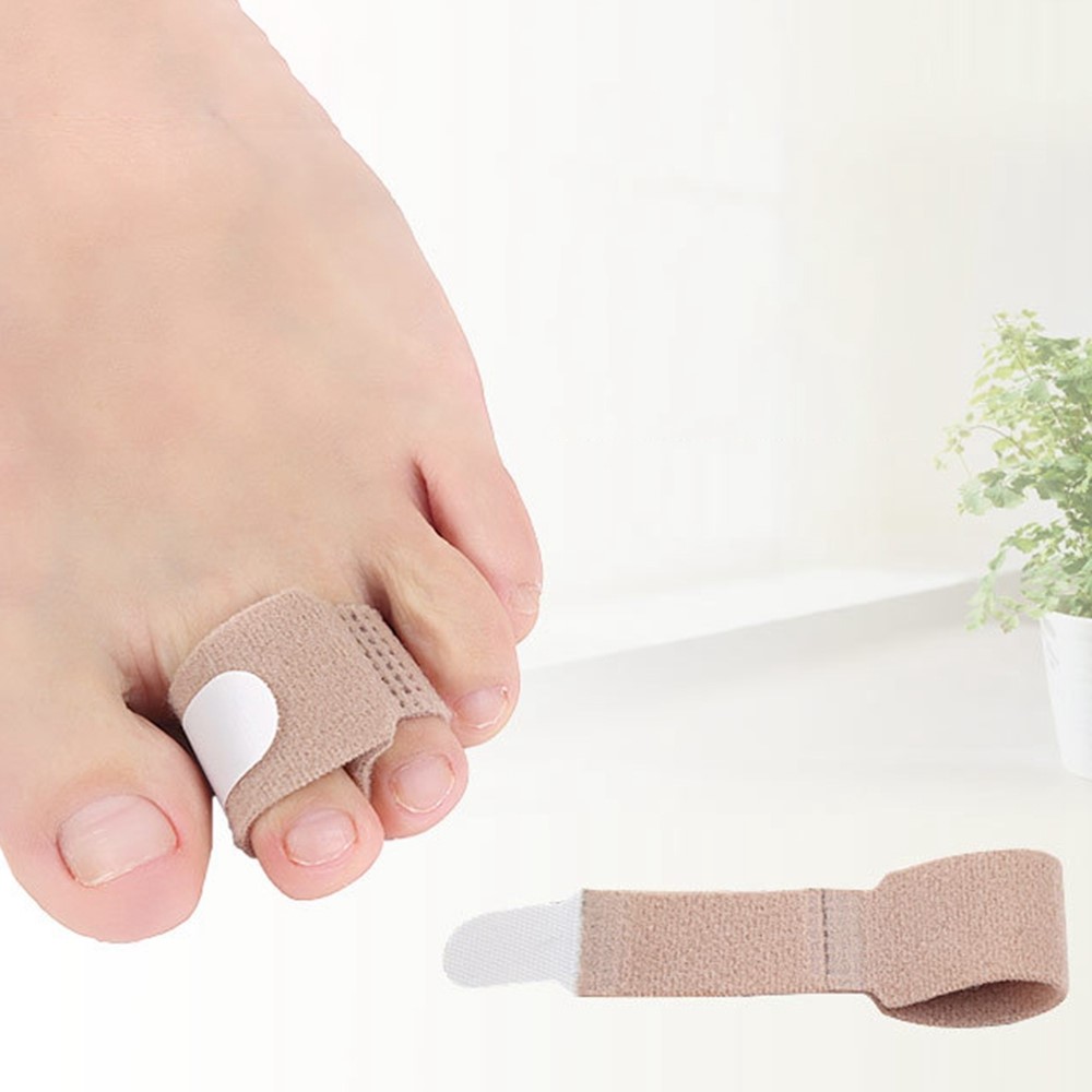 10PCS Toe Finger Straightener Nylon Toe Bounding Loop Fastener Corrector Bandage - Size: S-2