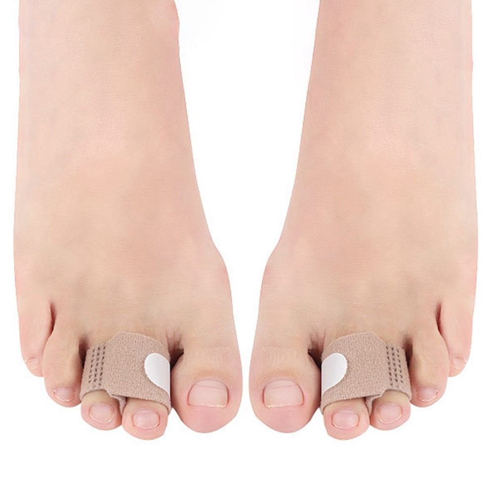 10PCS Toe Finger Straightener Nylon Toe Bounding Loop Fastener Corrector Bandage - Size: S-3