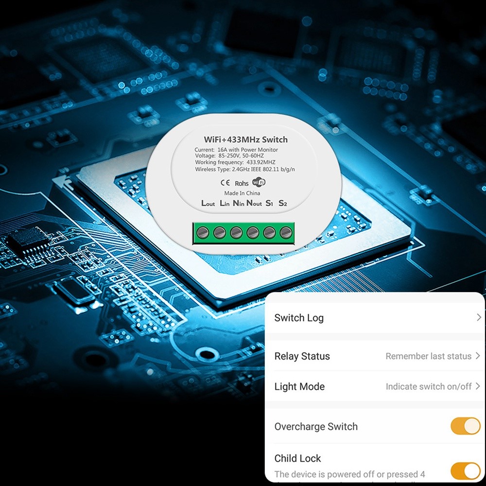 Wholesale TMW402P 16A Tuya Smart Switch WiFi RF 433MHz Wireless Switch