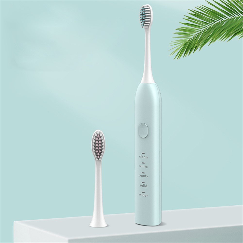 Sonic Electric Toothbrush USB Rechargeable Five Brushing Modes Automatic Tooth Brush - Blue-3