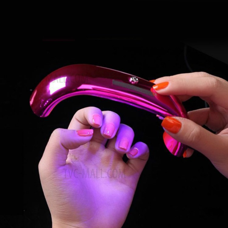 9W Mini Dual Light Sources LED UV Lamp UV Gel Polish Dryer Nail Machine - Black-3