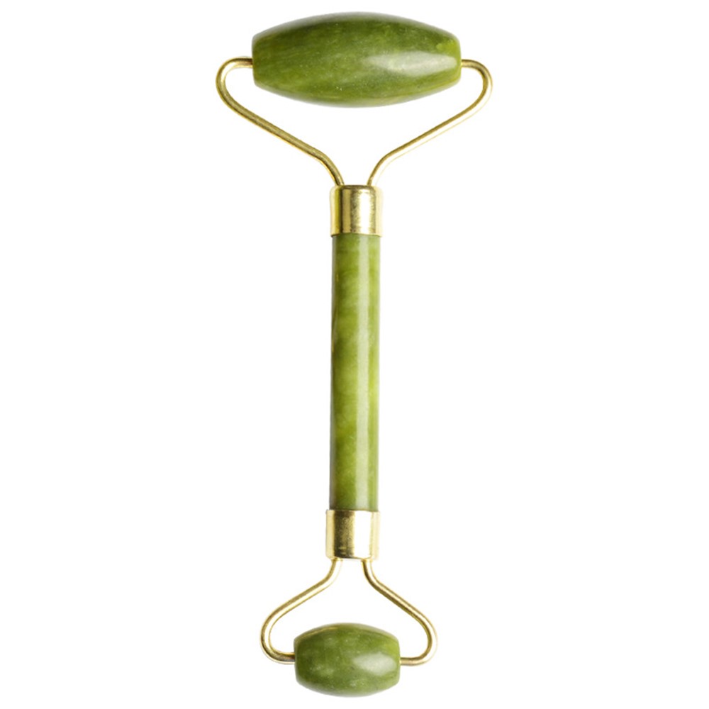 Jade Stone Facial Massage Roller for Face Neck Natural Massager Beauty Slimming Tools - Green-2