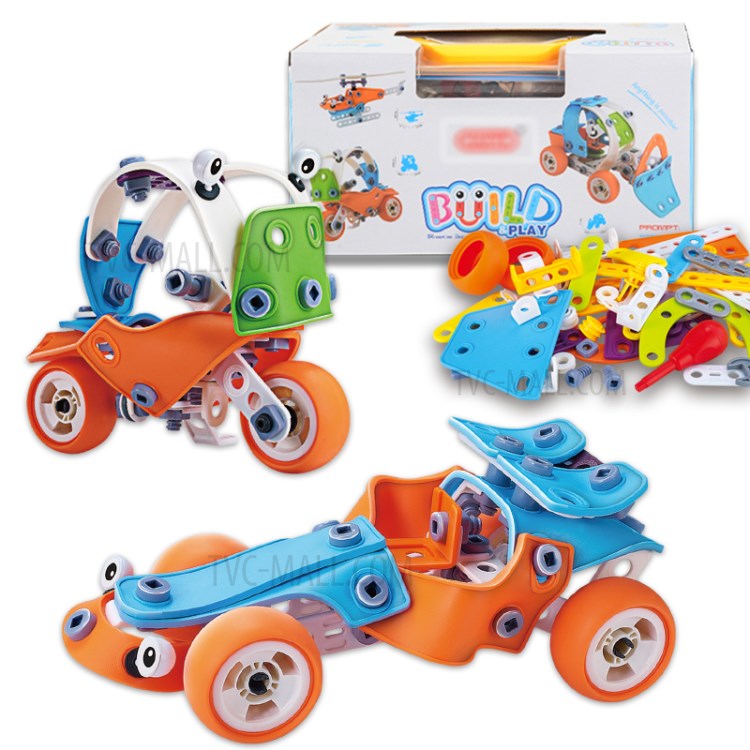 132PCS Children's DIY Engineering Vehicle Building Blocks Kit Children's Educational Toy-1
