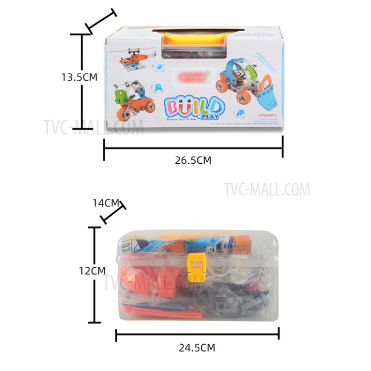 132PCS Children's DIY Engineering Vehicle Building Blocks Kit Children's Educational Toy-5