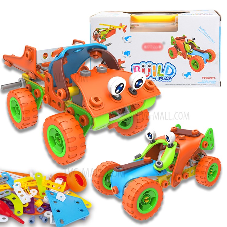 136pcs Autoensamblado De Ingeniería De Construcción De Construcción De Vehículos De Construcción Kit De Bloques Para Niños-6