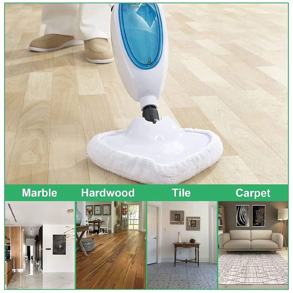 6PCS Home Clean Steam Mop Reusable Replacement Microfiber Cleaning Pads Washable Cloths for Steamboy H2O H20-4