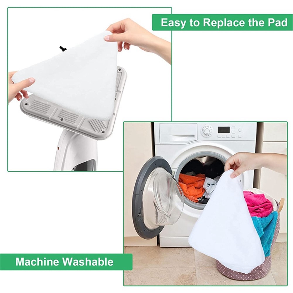 6PCS Home Clean Steam Mop Reusable Replacement Microfiber Cleaning Pads Washable Cloths for Steamboy H2O H20-5