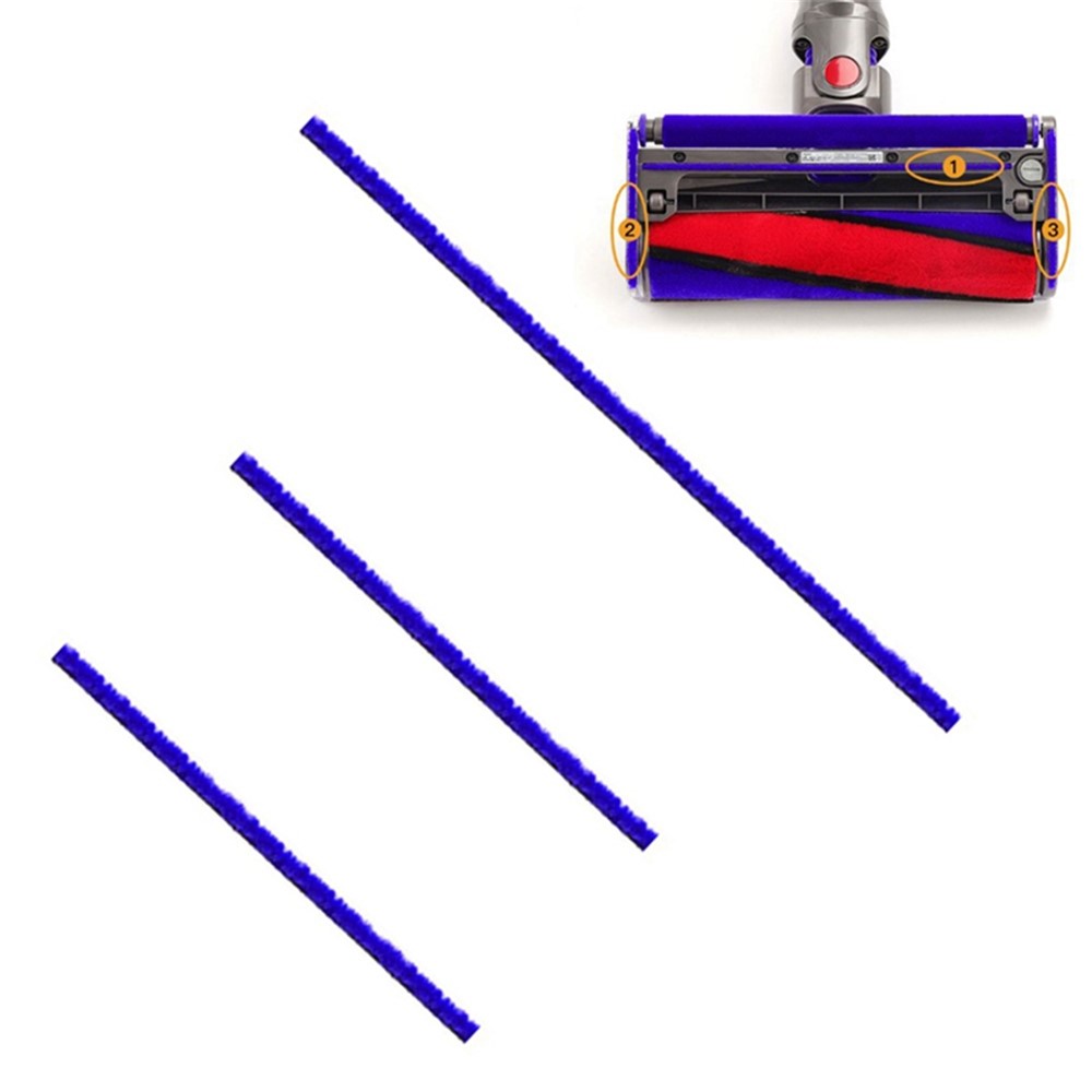 3Pcs / Set Plush Strips for Dyson V7 / V8 / V10 / V11 Vacuum Cleaner Roller Head Strip Replacement-1