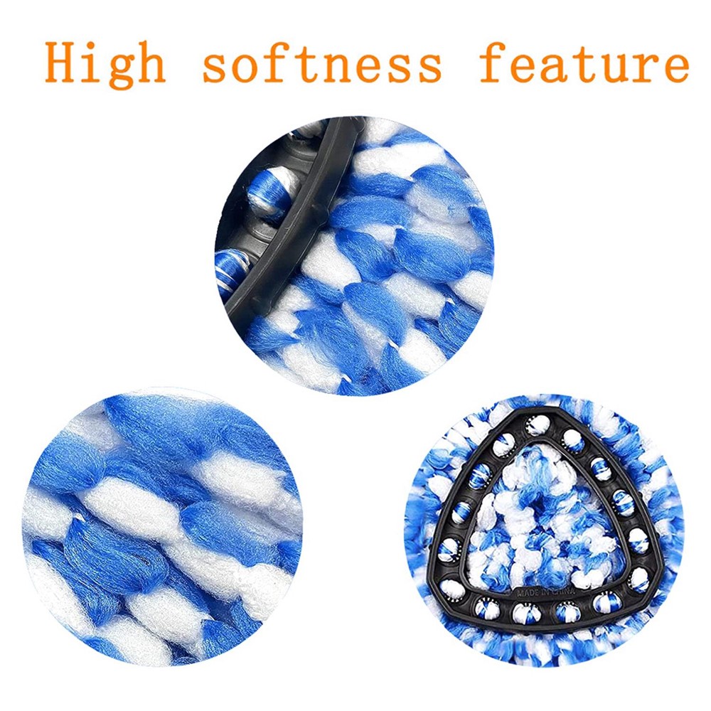 6PCS Mop Replacement Head Rotating Mop Refills for O-cedar EasyWring RinseClean - Blue-2