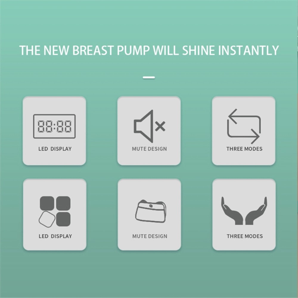 Missbaby Electric Breast Pump Portable Anti-backflow 9 Niveaux Affichage LED Réglable Ultra Quiet Milk Watable Milk Rester Collection (pas de Certificat Fda, BPA Gratuit) - Rose