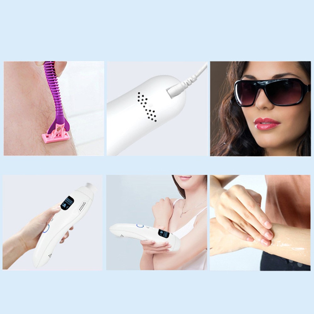 IPL Laser Hair Removal Device Electric Household Laser Hair Remover Auto Manual Dual Modes Adjustable with 5 Levels for Face Body - Japanese Plug-2
