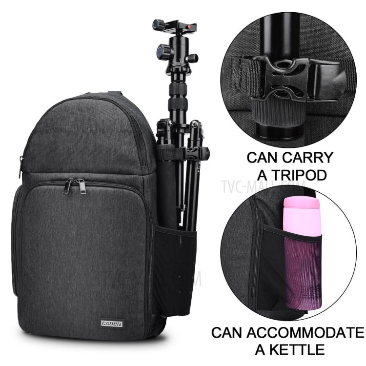 CADEN Large Capacity Waterproof Multi-function Camera Bag Photography Backpack-7