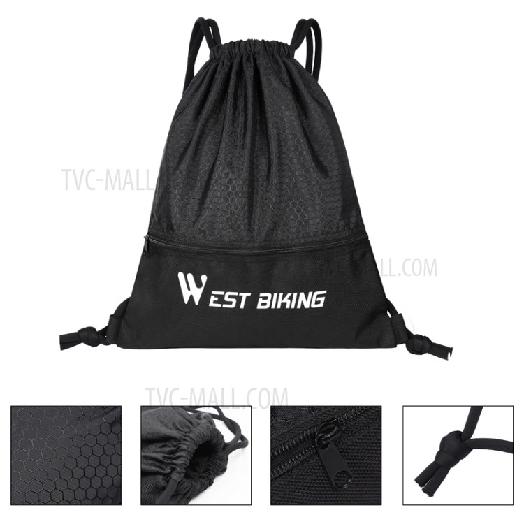 WEST BIKING Large Capacity Water-repellent Drawstring Bag Drawstring Backpack-1