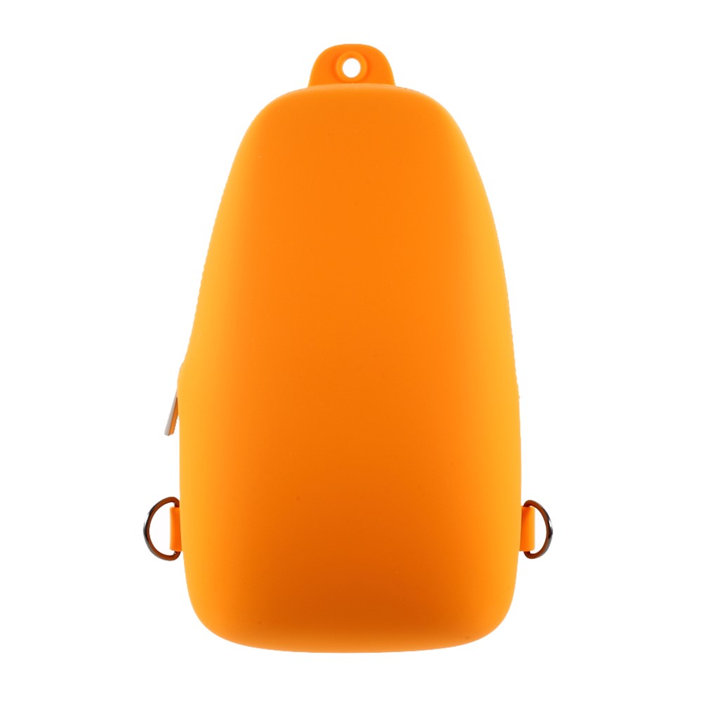Eco-friendly Silicone Shoulder Bag Crossbody Bag Backpack Leisure Chest Travel Bag - Orange-2