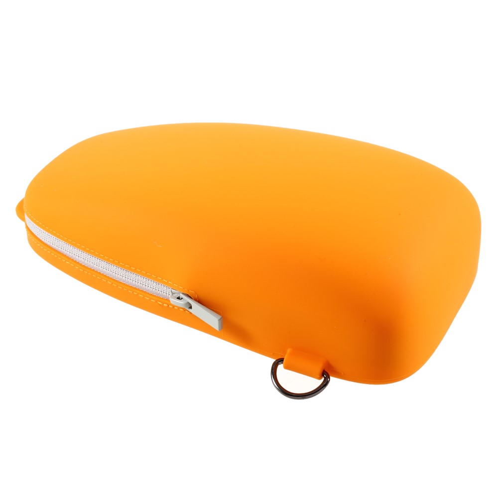 Eco-friendly Silicone Shoulder Bag Crossbody Bag Backpack Leisure Chest Travel Bag - Orange-4