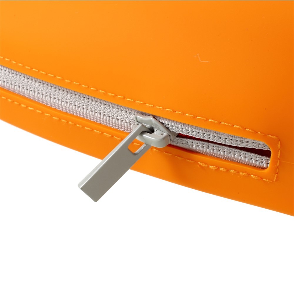 Eco-friendly Silicone Shoulder Bag Crossbody Bag Backpack Leisure Chest Travel Bag - Orange-5