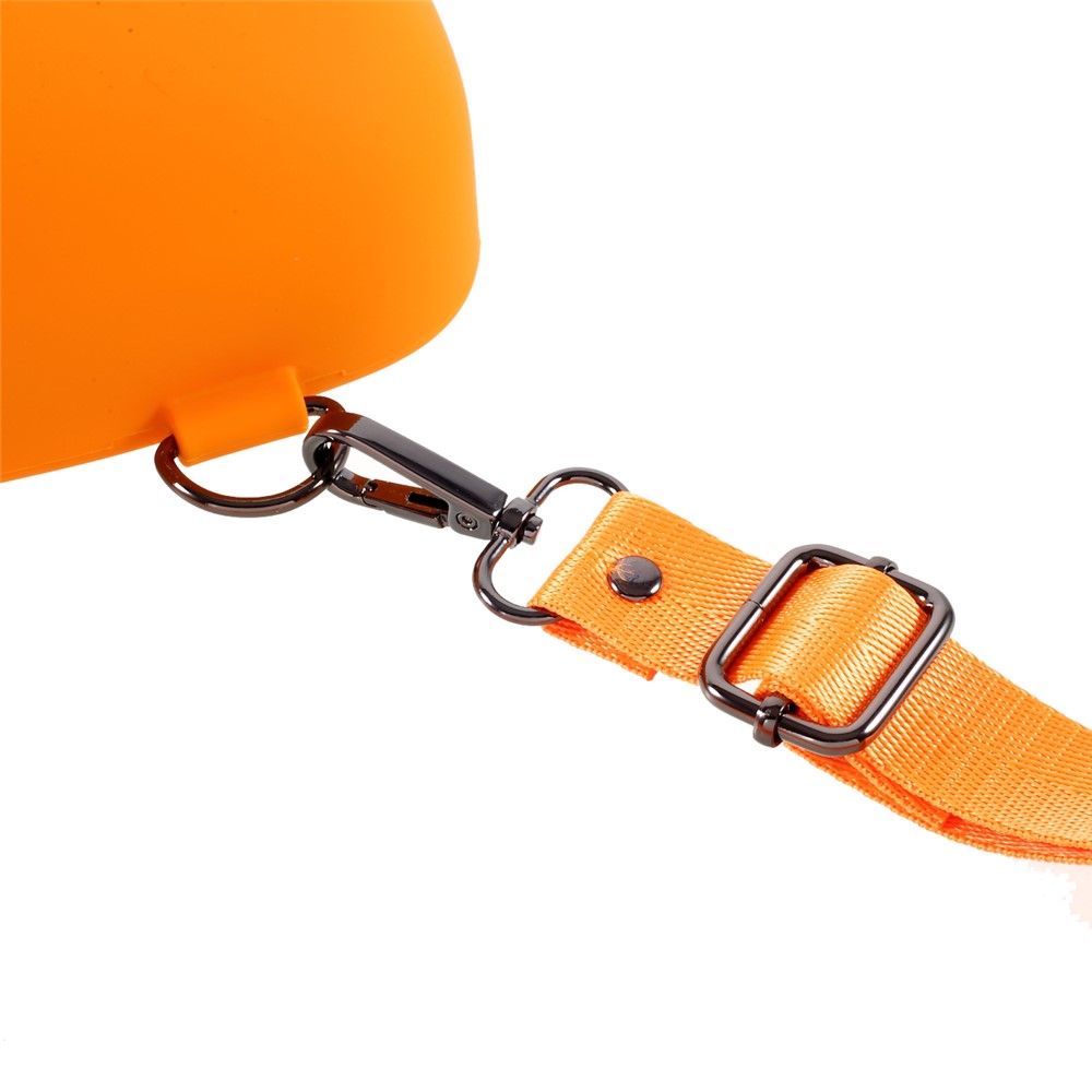 Eco-friendly Silicone Shoulder Bag Crossbody Bag Backpack Leisure Chest Travel Bag - Orange-7