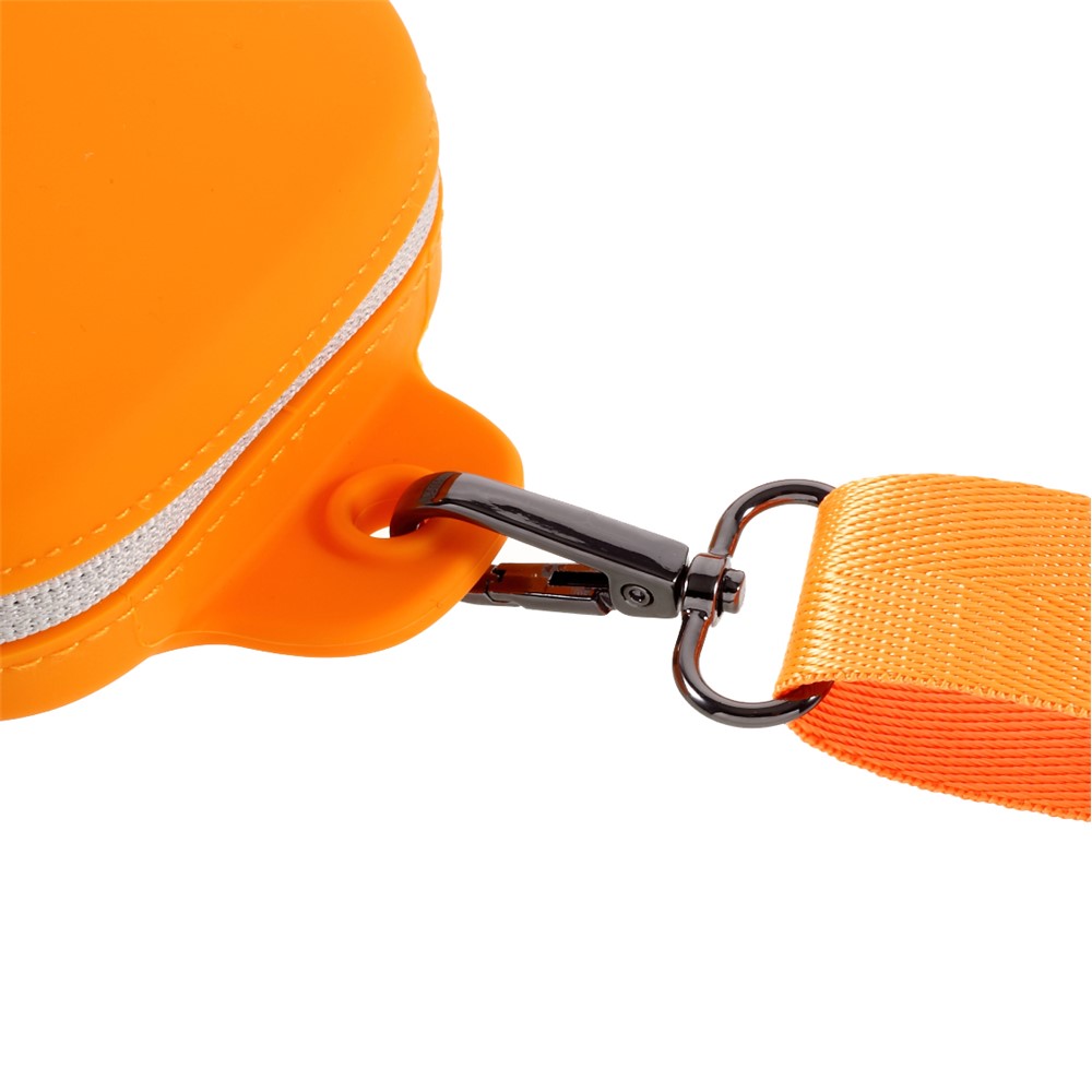 Eco-friendly Silicone Shoulder Bag Crossbody Bag Backpack Leisure Chest Travel Bag - Orange-8
