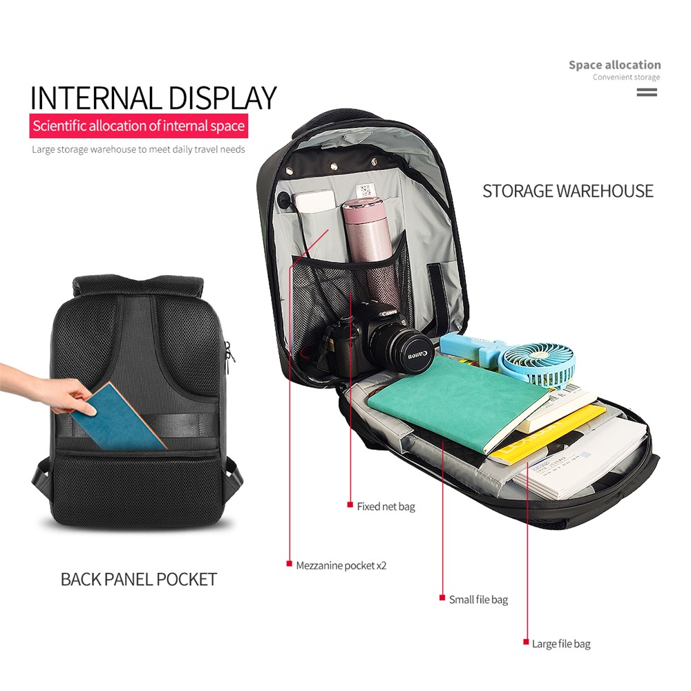 LED Display Screen Dynamic Backpack Walking Advertising Light Bag Business Laptop Backpack-11