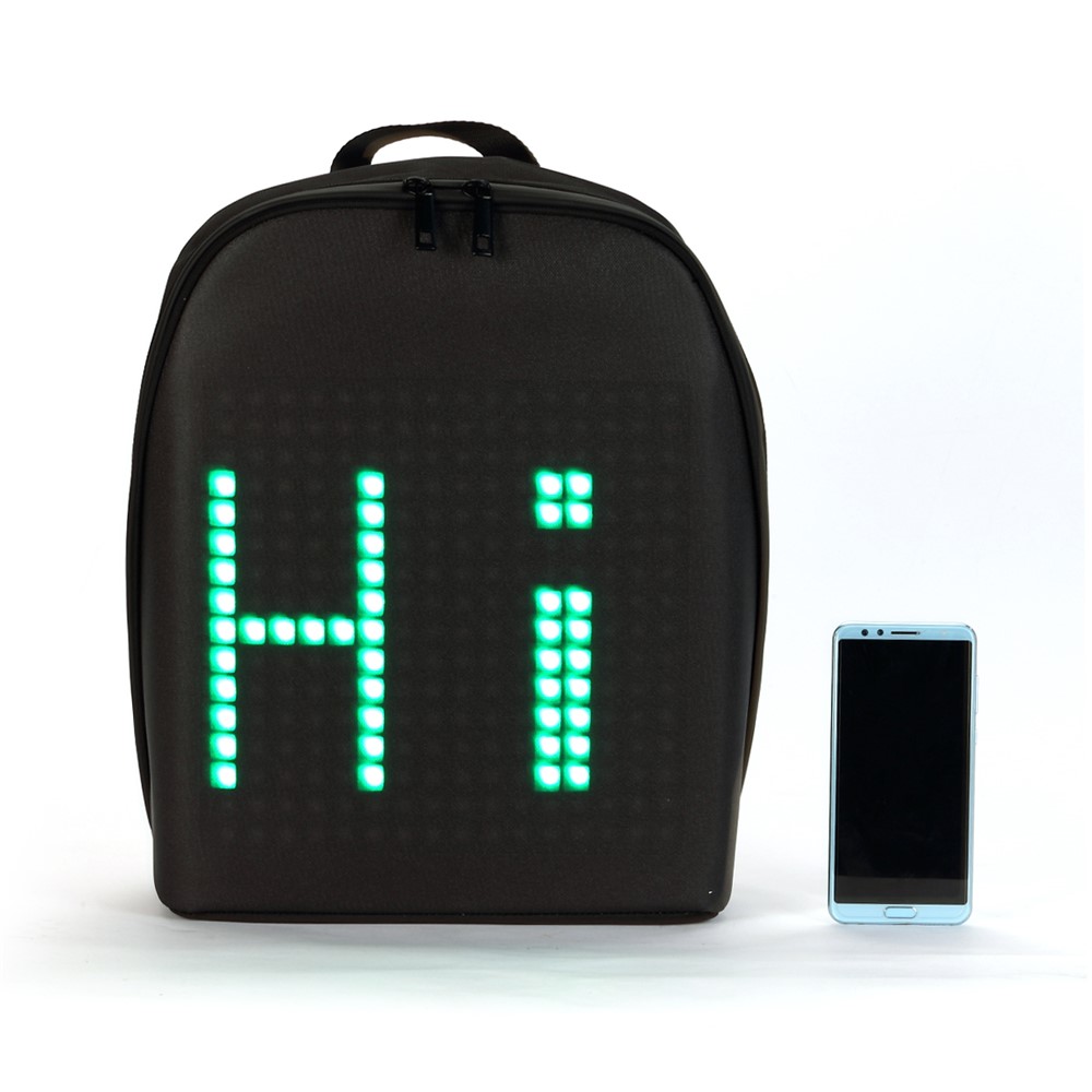 LED Display Screen Dynamic Backpack Walking Advertising Light Bag Business Laptop Backpack-9