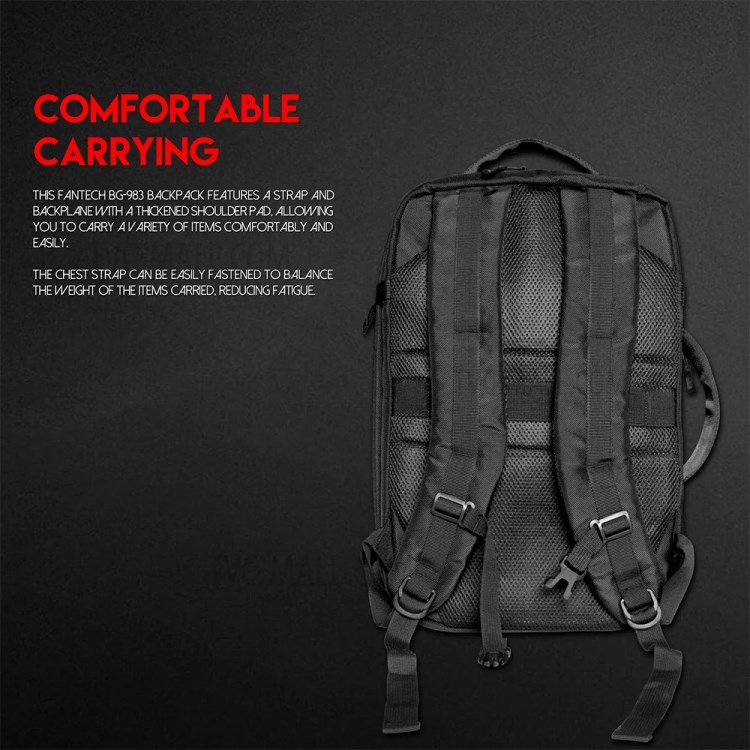 FANTECG BG-983SE Waterproof Large Travel Backpack Laptop Backpack School Business Gaming Computer Backpack for Boys and Girls-5
