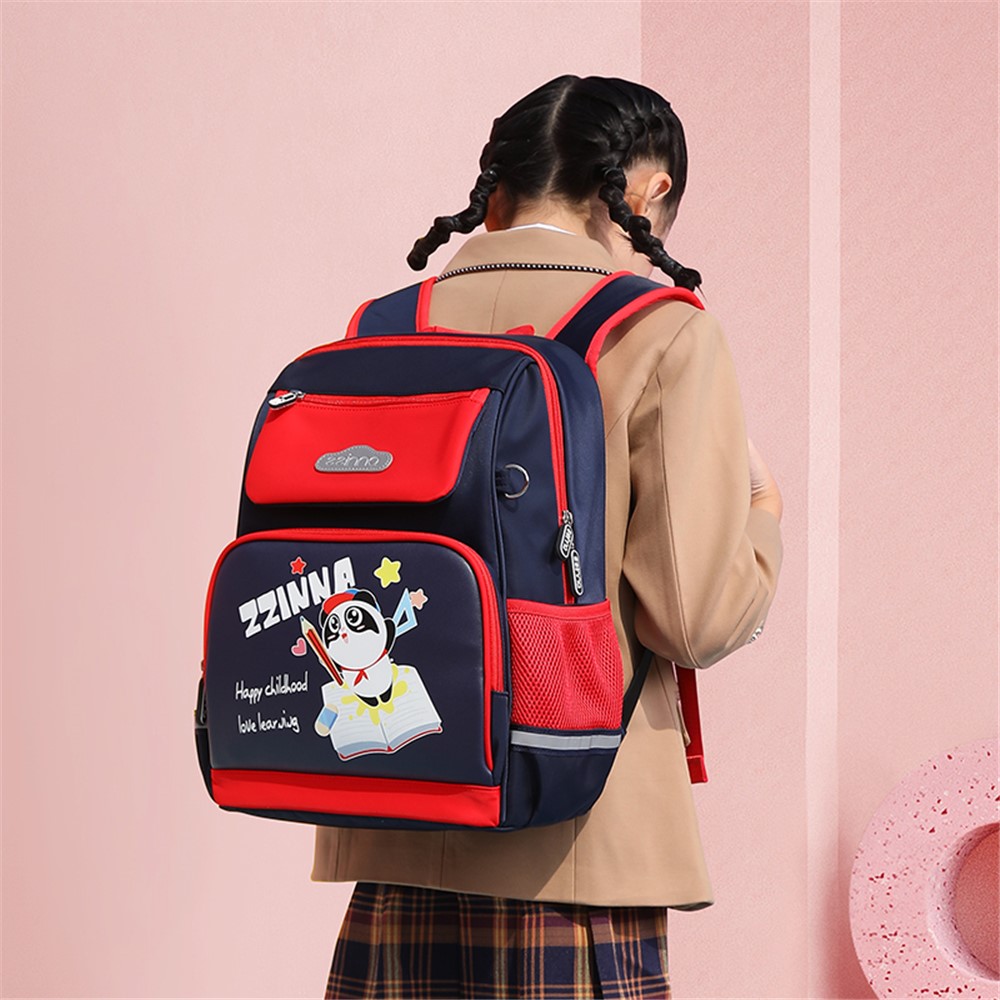 ZZINNA N714 Kids Backpack for Boys Girls Elementary Primary School Bag Multi-functional Scientific Weight-loss Cute Backpack - Red-10