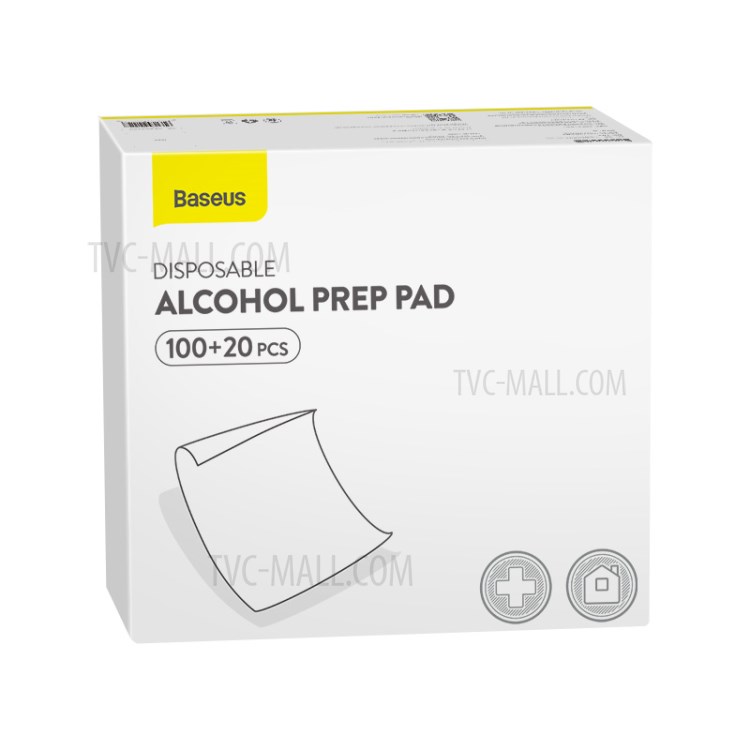 BASEUS 120Pcs/Set Alcohol Pads Disposable 75% Alcohol Prep Pad-13