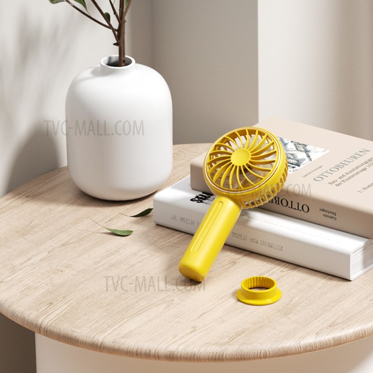 BENKS F22 Rechargeable Portable 3-Speed Mini Fan Outdoor Handheld USB Fan - Yellow-3
