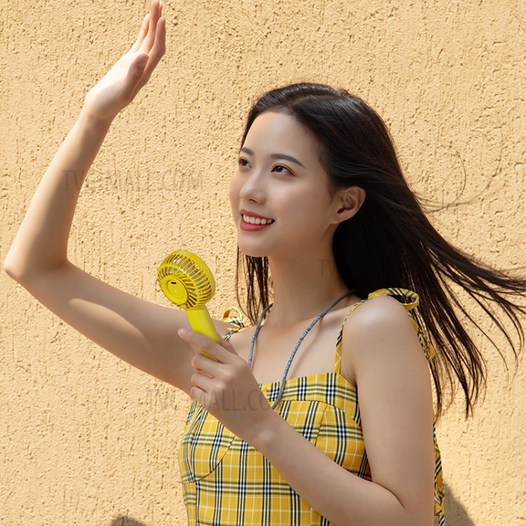 BENKS F22 Rechargeable Portable 3-Speed Mini Fan Outdoor Handheld USB Fan - Yellow-5