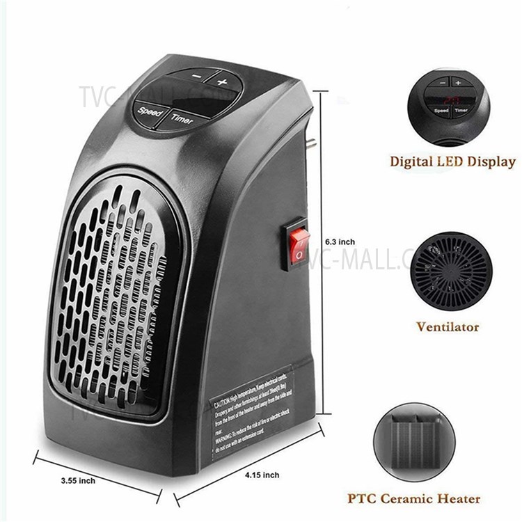 JM112 Winter Plug-in Electric Heater Fan Handy Heating Machine for Home Office - US Plug-4