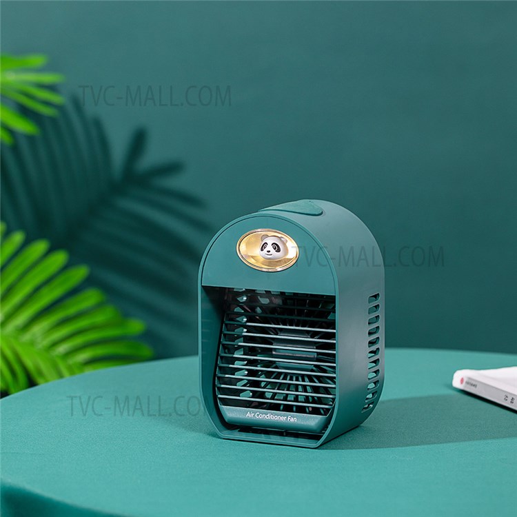 SQ30 Portable Mini Air Cooler Fan Manual Adjustable Cooling Wind Low-Noise Humidifier Fan Combinations for Home/Office/Bedroom, Built-in 2000mAh Battery Version - Green-5