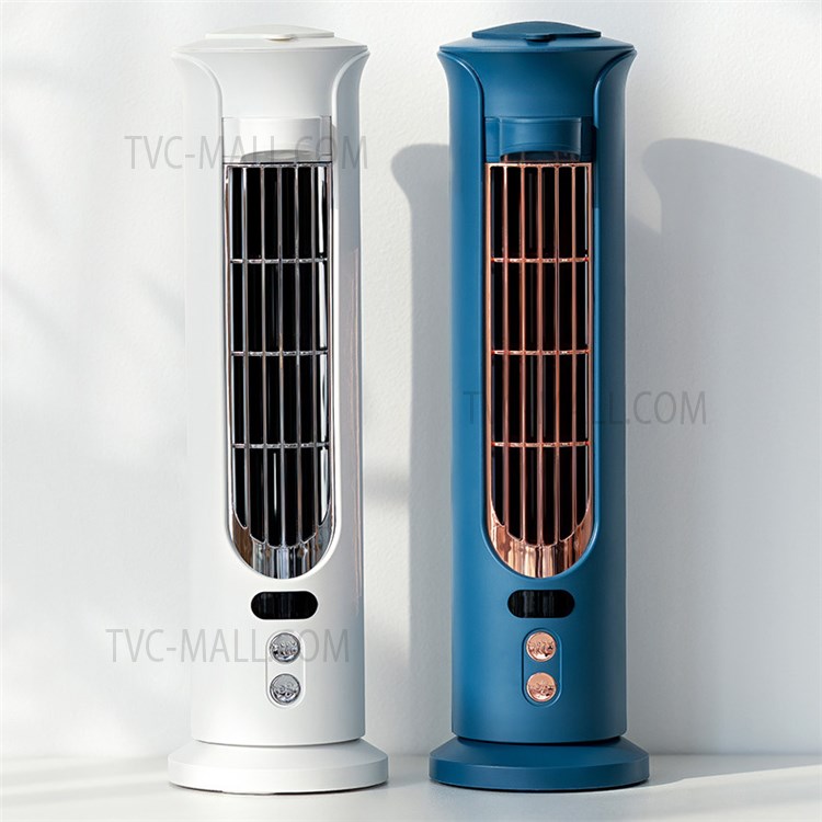 Y33 Portable 3 Speeds Desktop Water Cooling Air Cooler Nano Spray Air Conditioning Tower Fan with Power Display - White-7