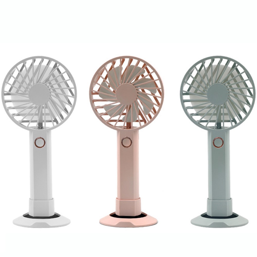 Y6 Summer Mini USB Rechargeable Hand-held Desktop Fan Mute 3-Speed Cooling Fan - White-9