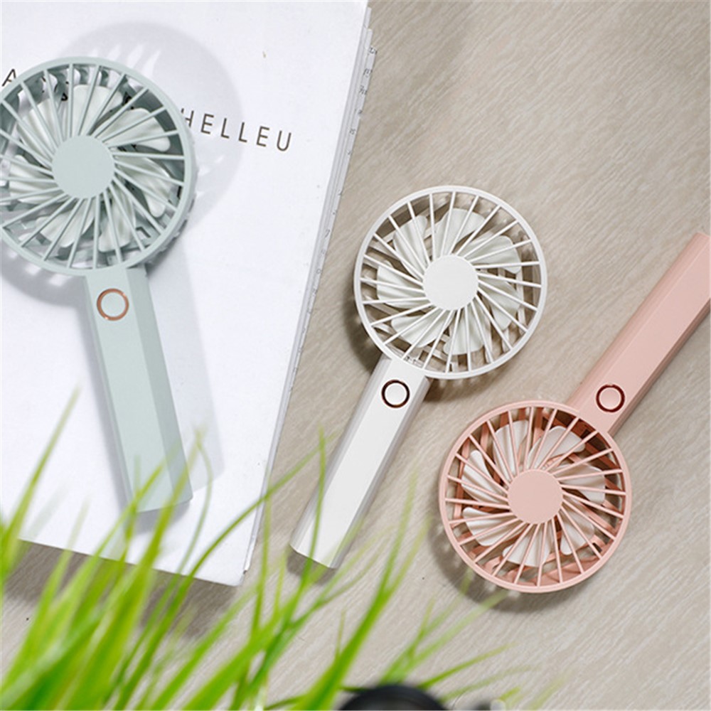 Y6 Summer Mini USB Rechargeable Hand-held Desktop Fan Mute 3-Speed Cooling Fan - White-10