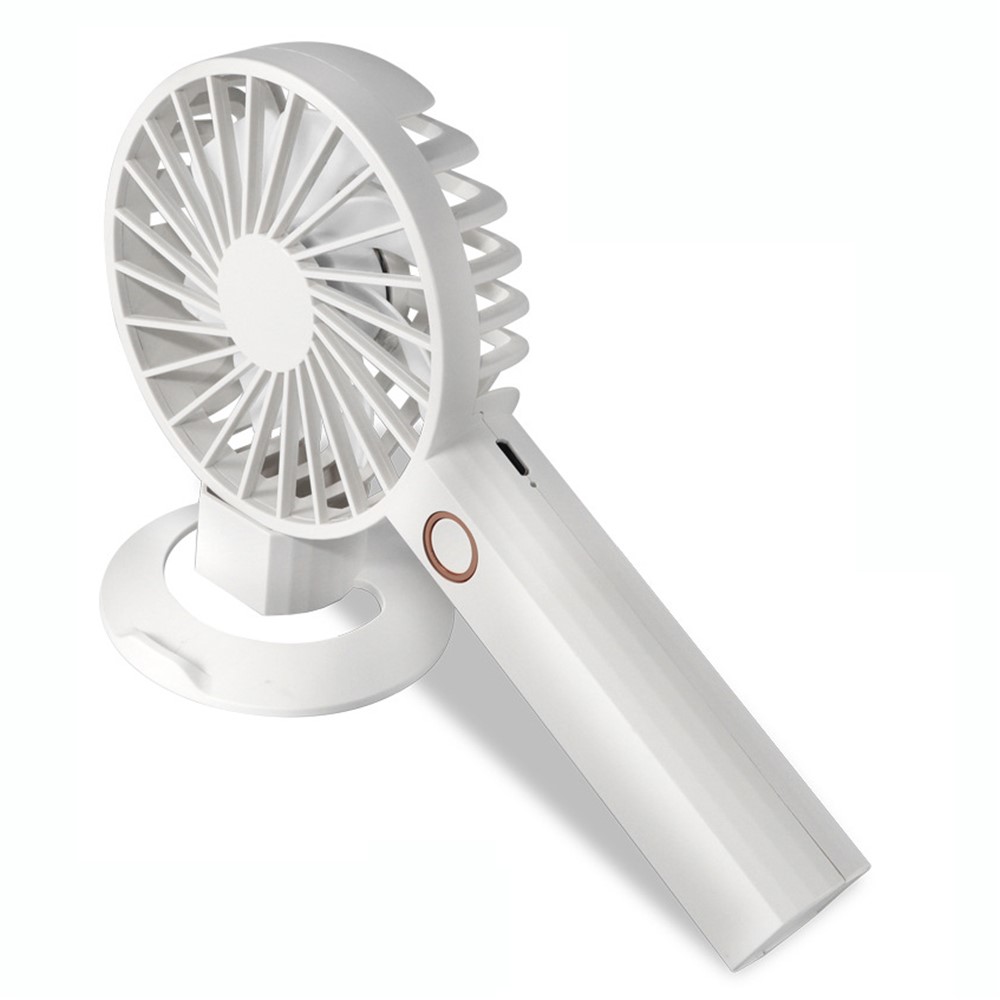 Y6 Summer Mini USB Rechargeable Hand-held Desktop Fan Mute 3-Speed Cooling Fan - White-6
